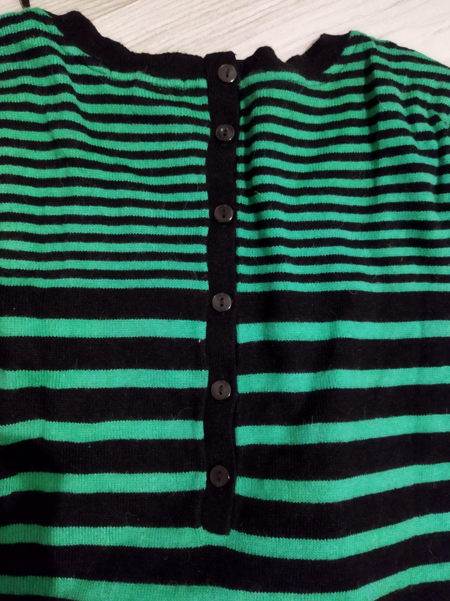 Set H&M rochiță și bluza verde cu dungi model Punk Rock Goth mărimea S