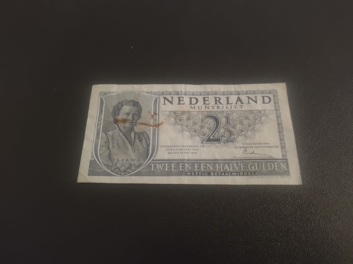 Bancnota 2 1/2 Gulden 1949 Olanda