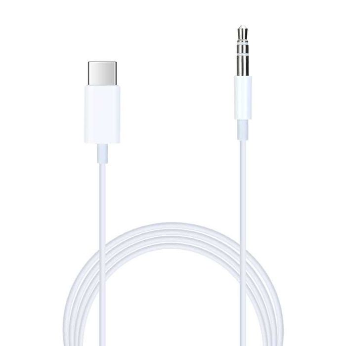 Compatibil Samsung Huawei - Cablu Auxiliar Type C - Jack 1M Alb