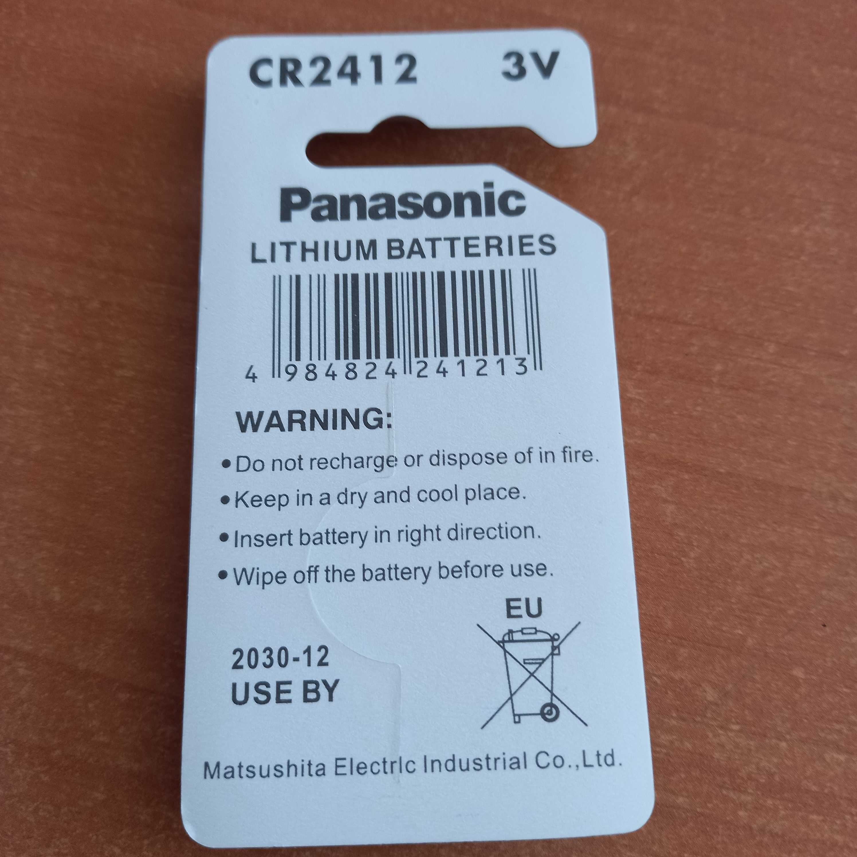 Panasonic 2412 батарейка Toyota Lexus
