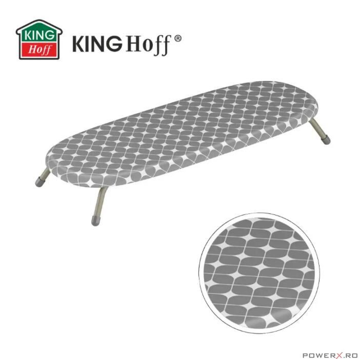 Masa de calcat mini pliabila, gri, Kinghoff
