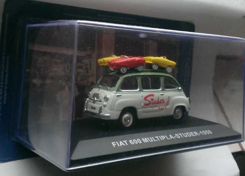 Macheta Fiat 600 Multipla 1959 cu masinute - Altaya 1/43