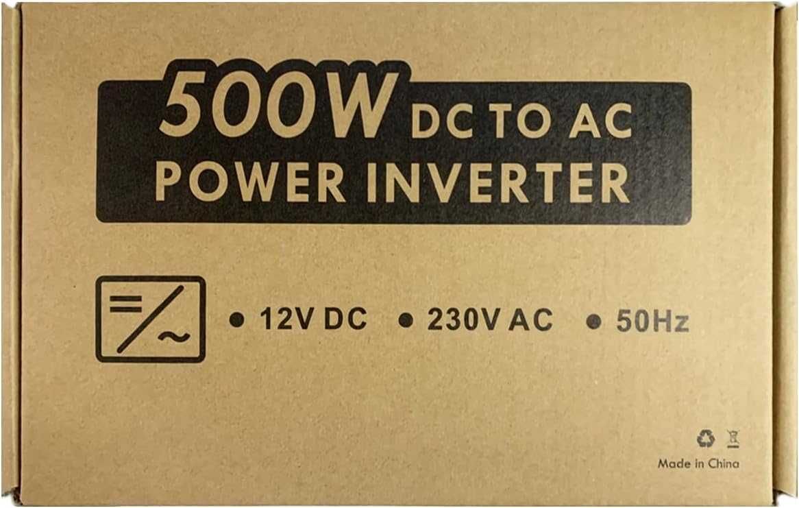 ECM 500 W модифициран синусоидален захр. инвертор DC 12 V към AC 230 V