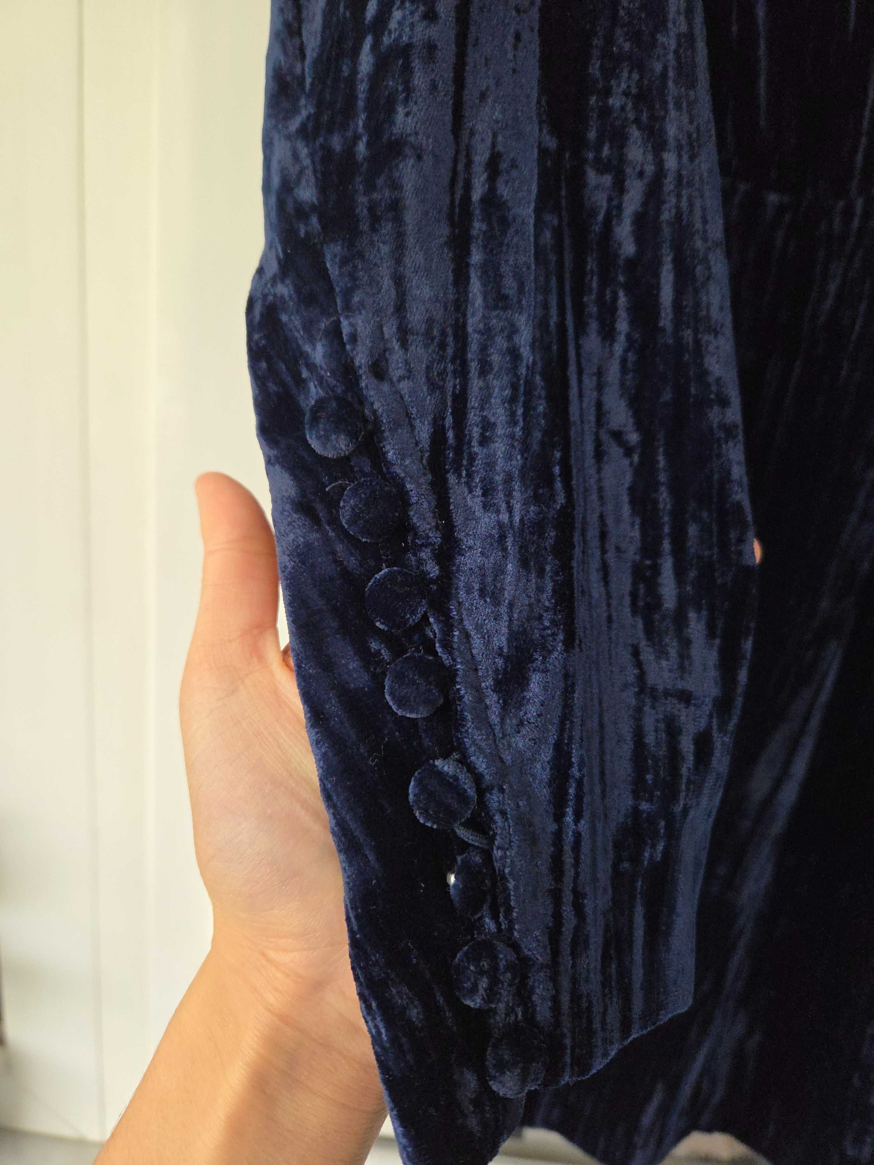 Crushed velvet dress H & M рокля