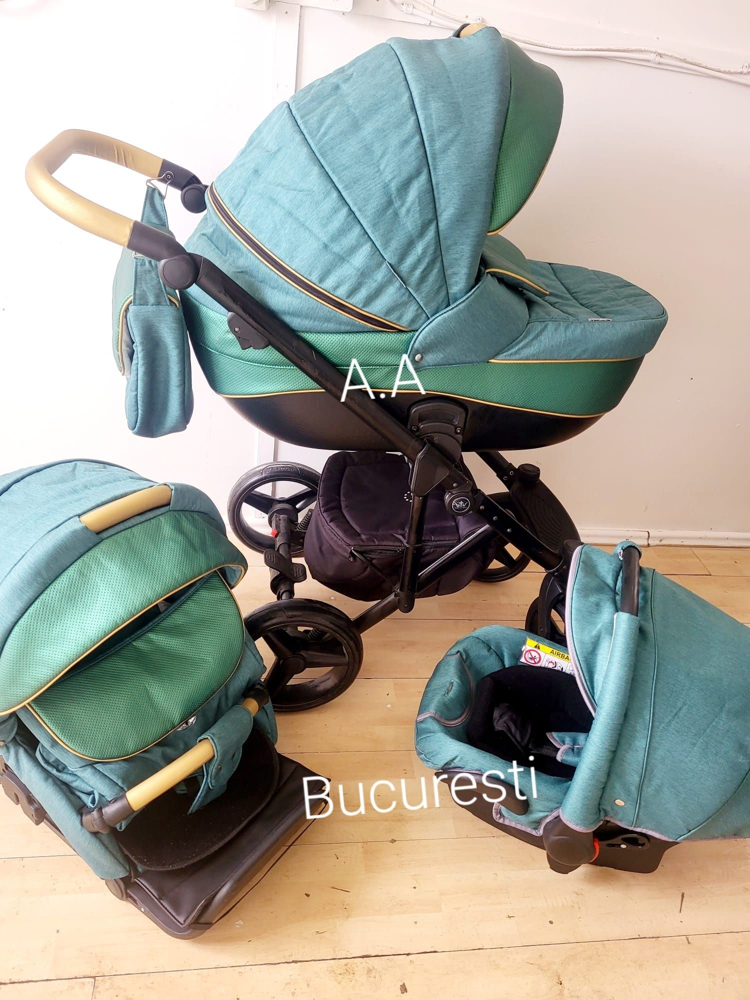 Carucior/carut 3 in 1 landou, scoica, sport Adamex Enzo