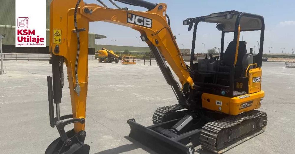 Mini Excavator NOU JCB 37C (4T) - Coada ZERO, 25 CP, Motor Perkins