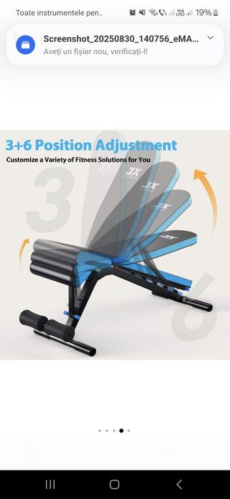 Banca de exercitii multifunctionala Fitness pentru bicepsi, spate, pic
