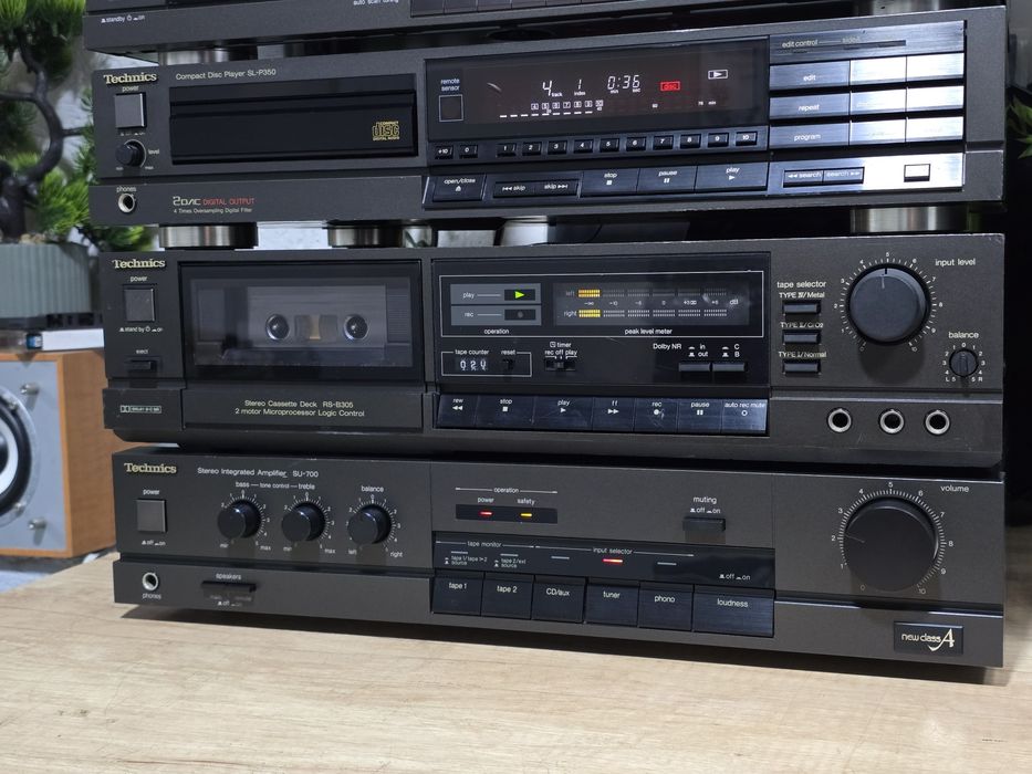 Linie audio TECHNICS, amplificator, casetofon deck, cd player ,tuner