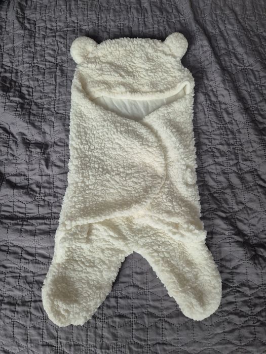 Плюшена пелена мече за новородено