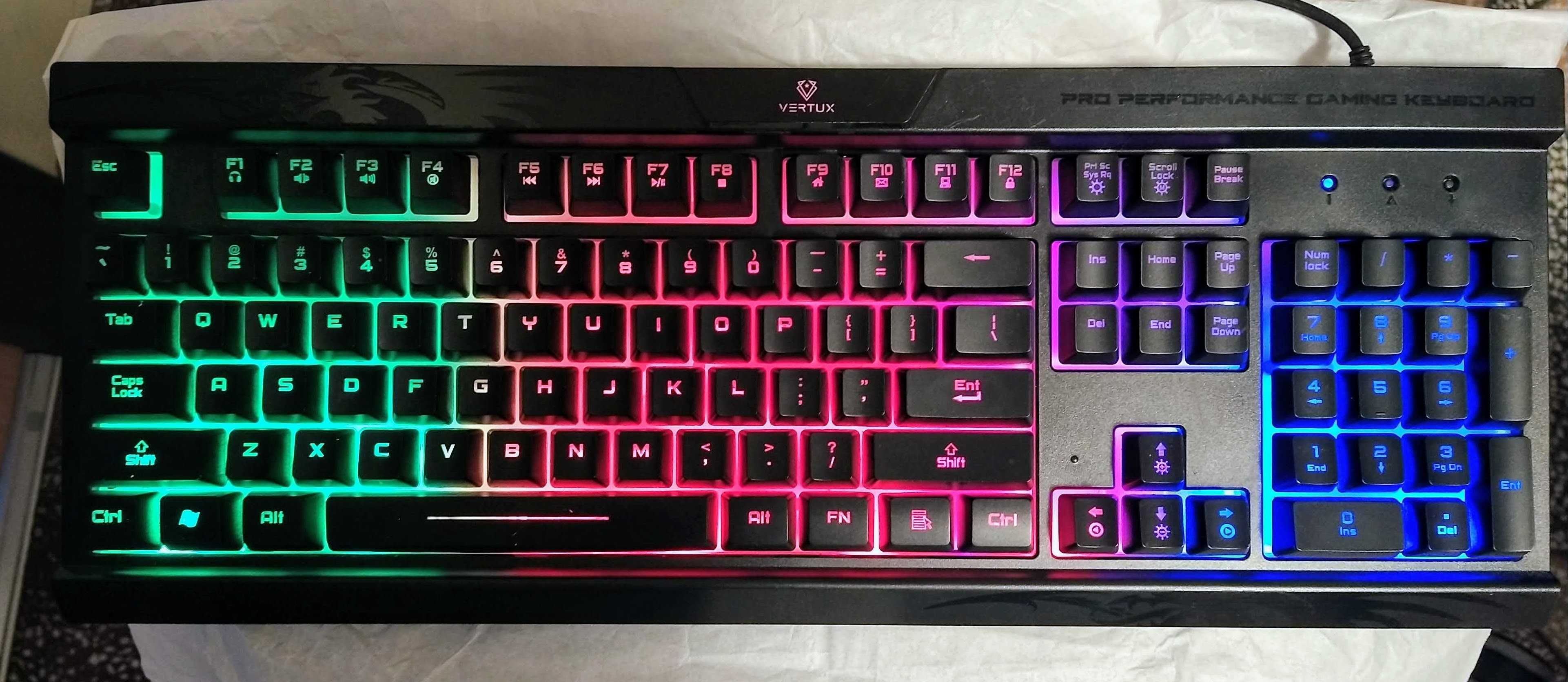 Tastaturi gaming RGB Razer, Vertux Amber Pro, Cherry Strait Black