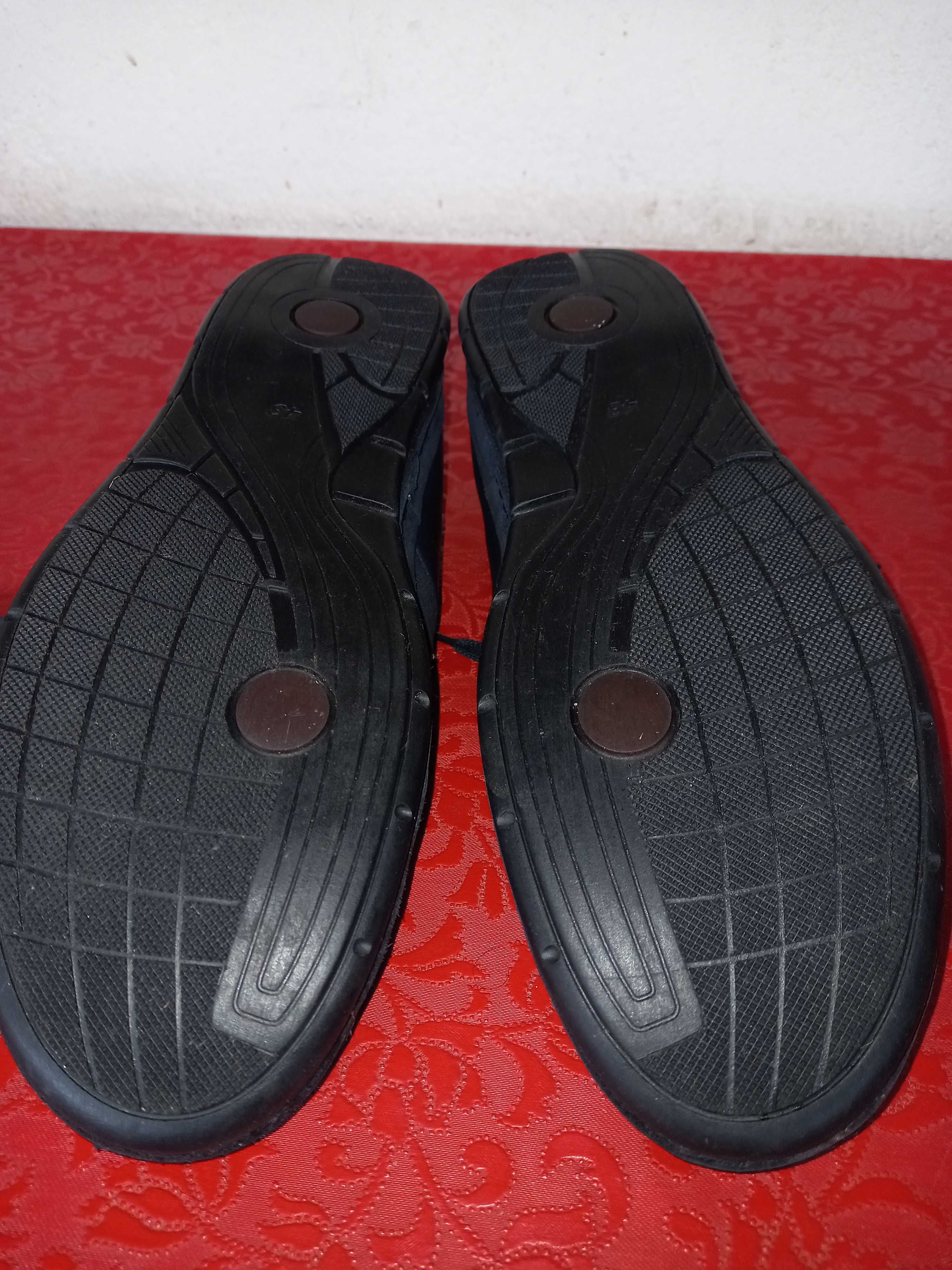 Мъжки тъмносини кожени обувки 43 номер/28 см стелка
