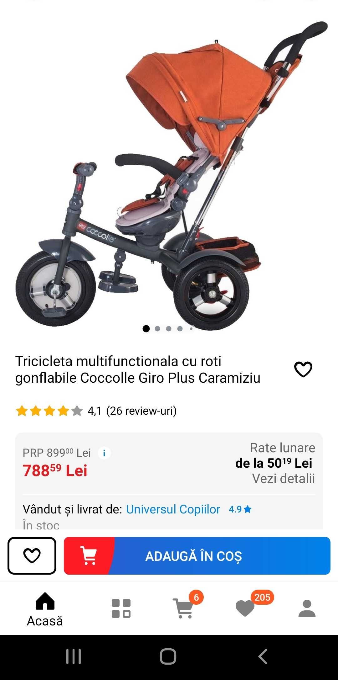 Tricicleta multifunctionala Coccolle Giro Plus