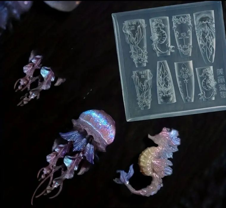 Силиконовый молд для 3D дизайна ногтей