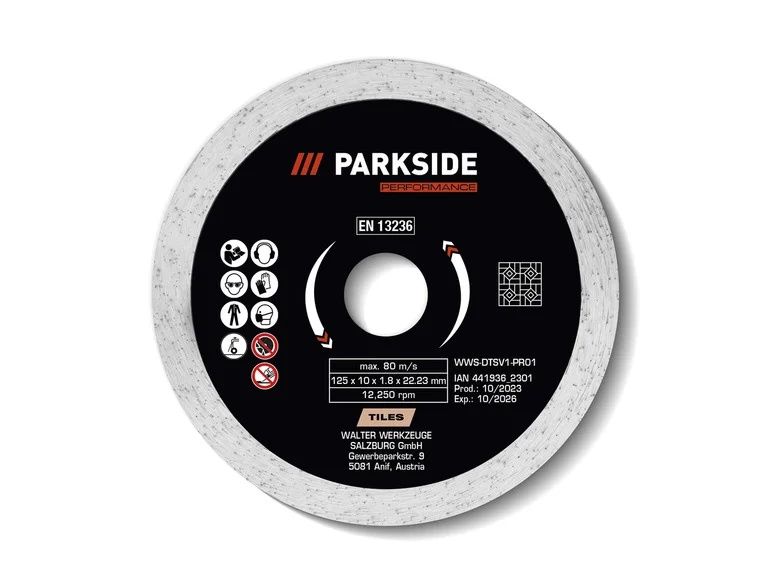 Disc diamantat PREMIUM Parkside performance 125 mm