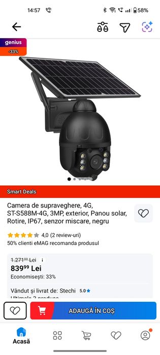 Camera de supraveghere solară wifi 4G ST-S588M-4