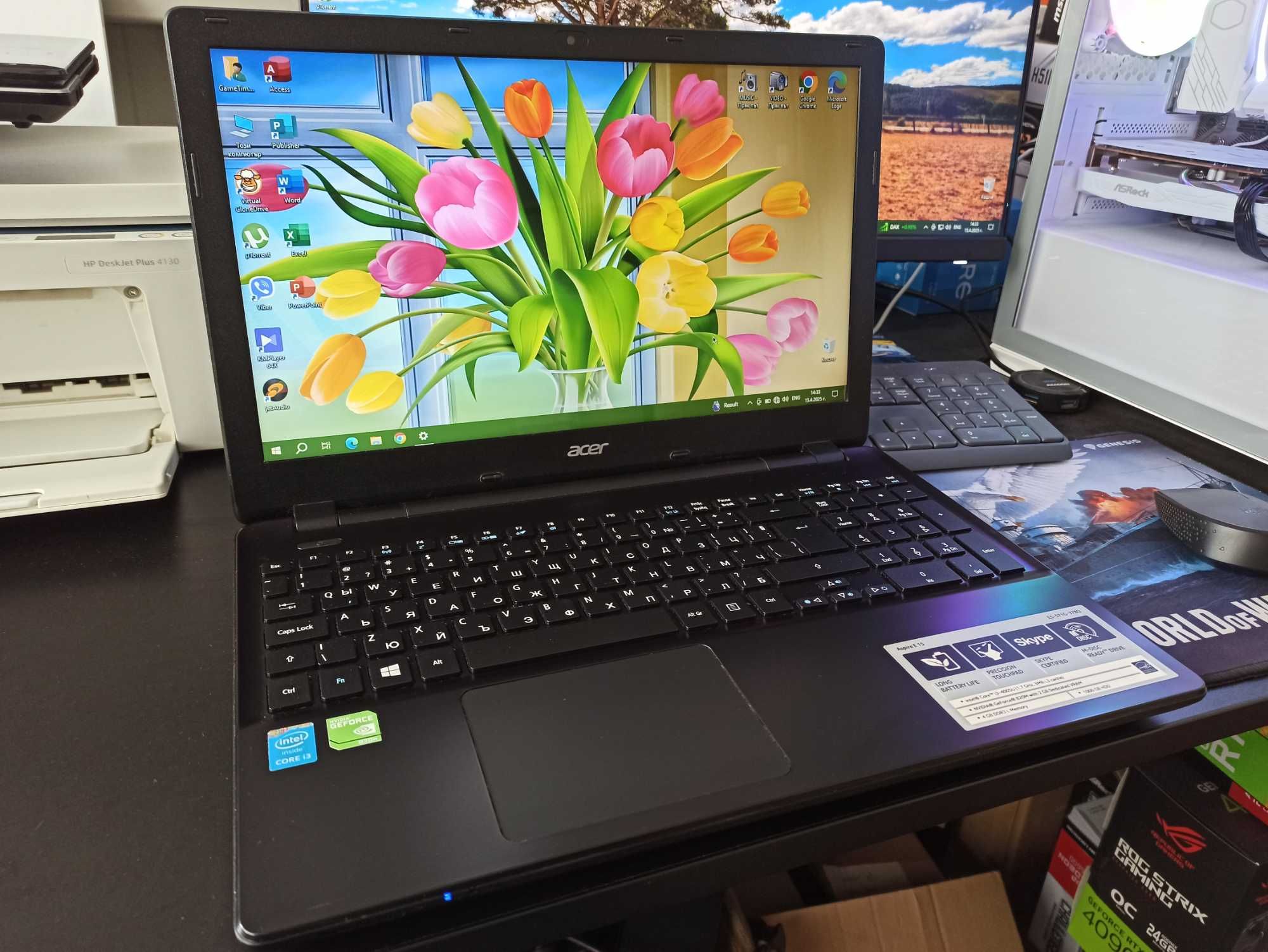 Бърз Лаптоп Acer с Intel Core i3 / 12Gb RAM / GeForce 820M 2Gb/ SSD