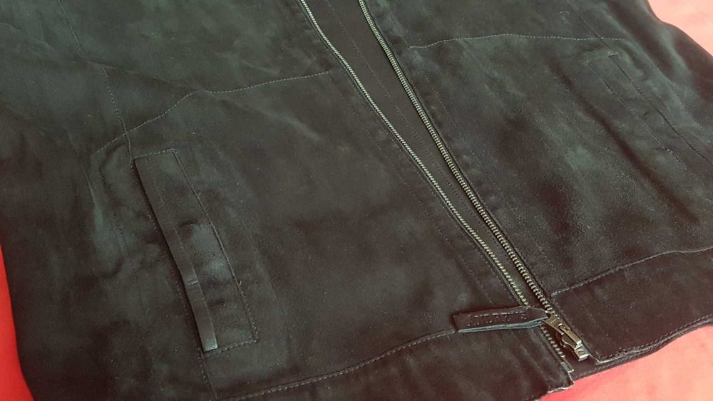 мъжко двулицево кожено яке ANDREWS - гладка кожа и велур