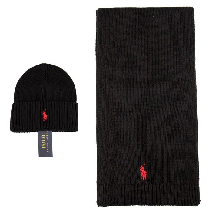 Мъжки подаръчен комплект шал и шапка в кутия Polo