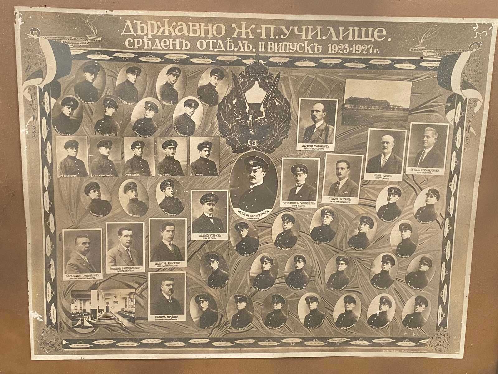 БДЖ Снимка Държавно ЖП Училище Випуск 1923 - 1927 год