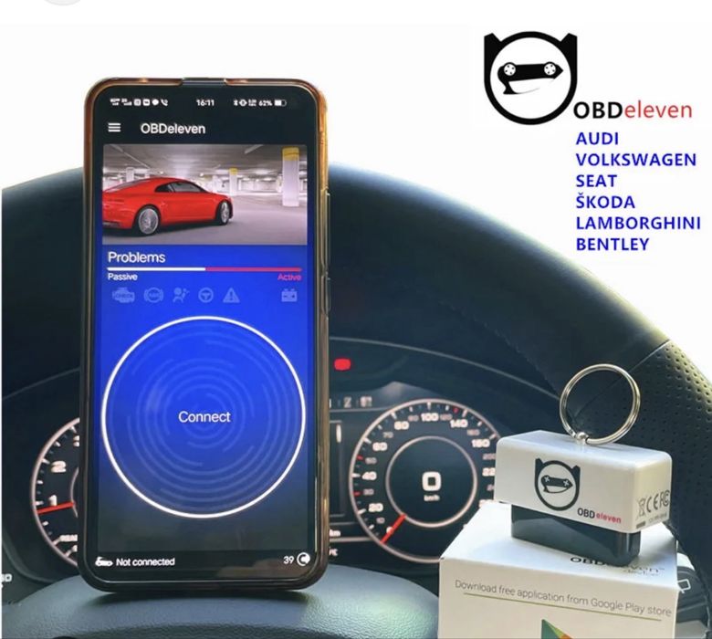 VAG Отключване на  екстри на автомобили и диагностика с OBD eleven