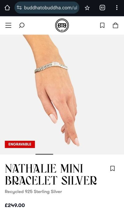 Сребърна гривна Buddha to Buddha