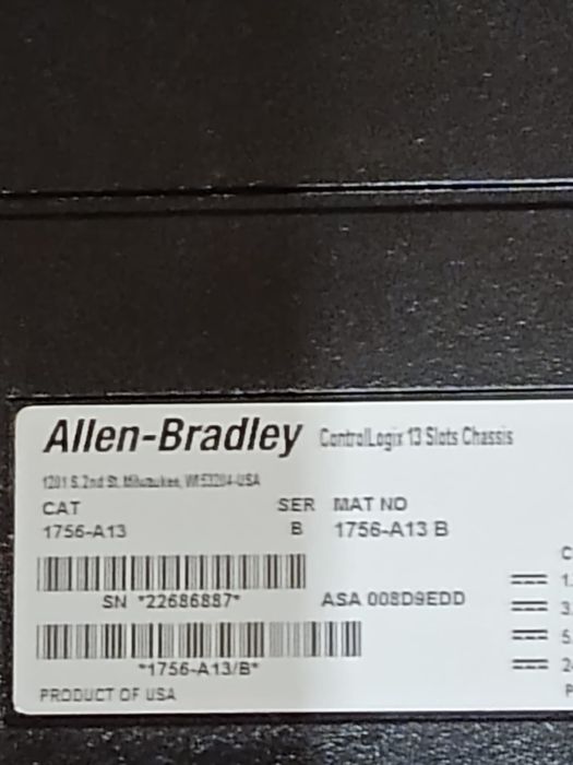 Шасси на 13 слотов. Allen-Bradley 1756-A13 ser B  Rockwell Automation.