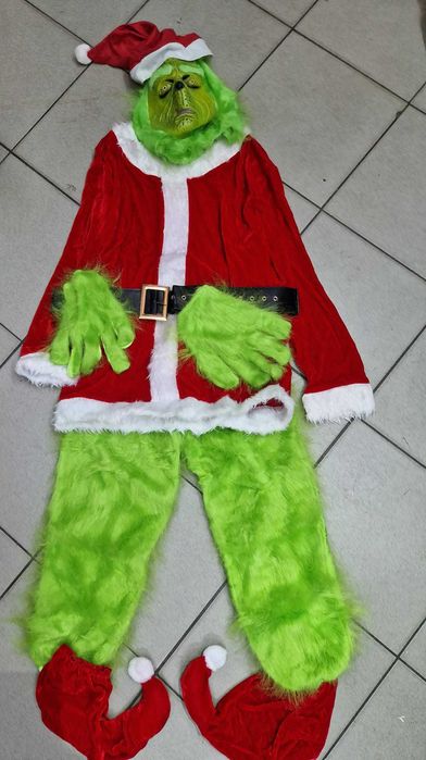 Grinch costum ADULTI masca mos craciun (spiridus craciunita spiridusa