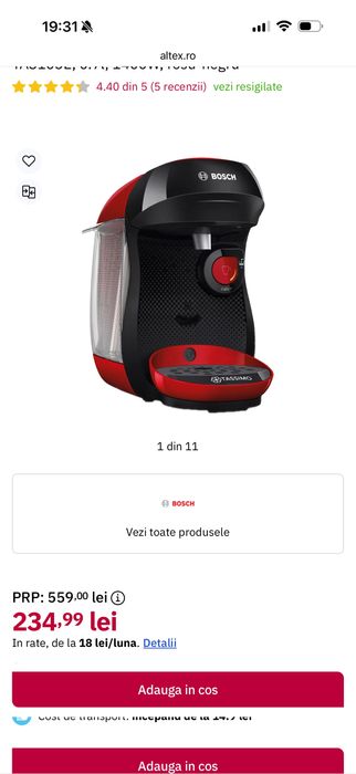 Aparat cafea tassimo