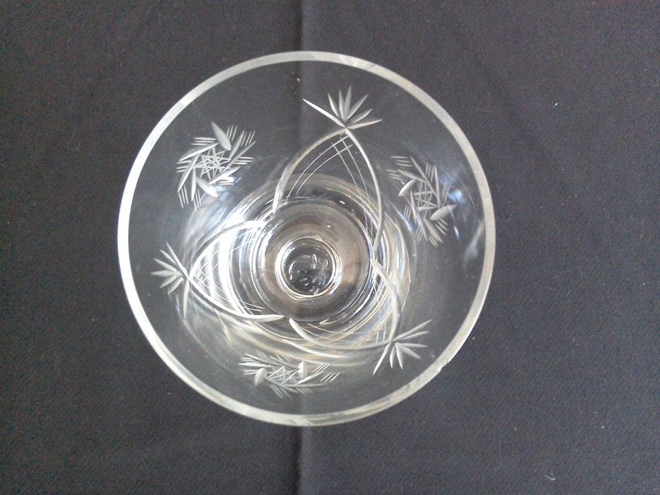 Pahare cristal nobil, bizotate manual - 6 bucăți