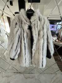 Дамско палто естествен сибирски косъм S-M