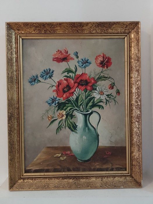 Tablou Lucrare  realizată în ulei semnată încadra