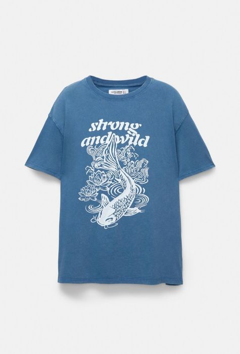 Tricou cu imprimeu Pull&Bear