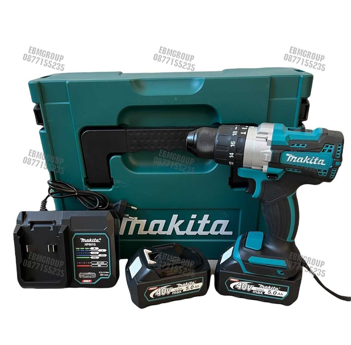 Акумулаторен ударен винтоверт MaKITA Железен патронник 40V 5Ah Макита