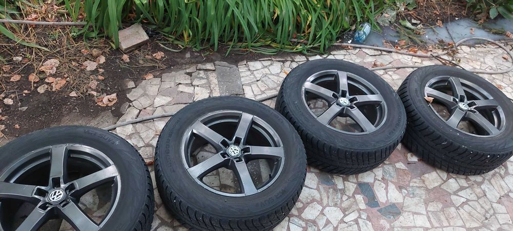 jante 5x120 touareg amarok multivan cu anvelope 245 60r 18 NOKIAN
