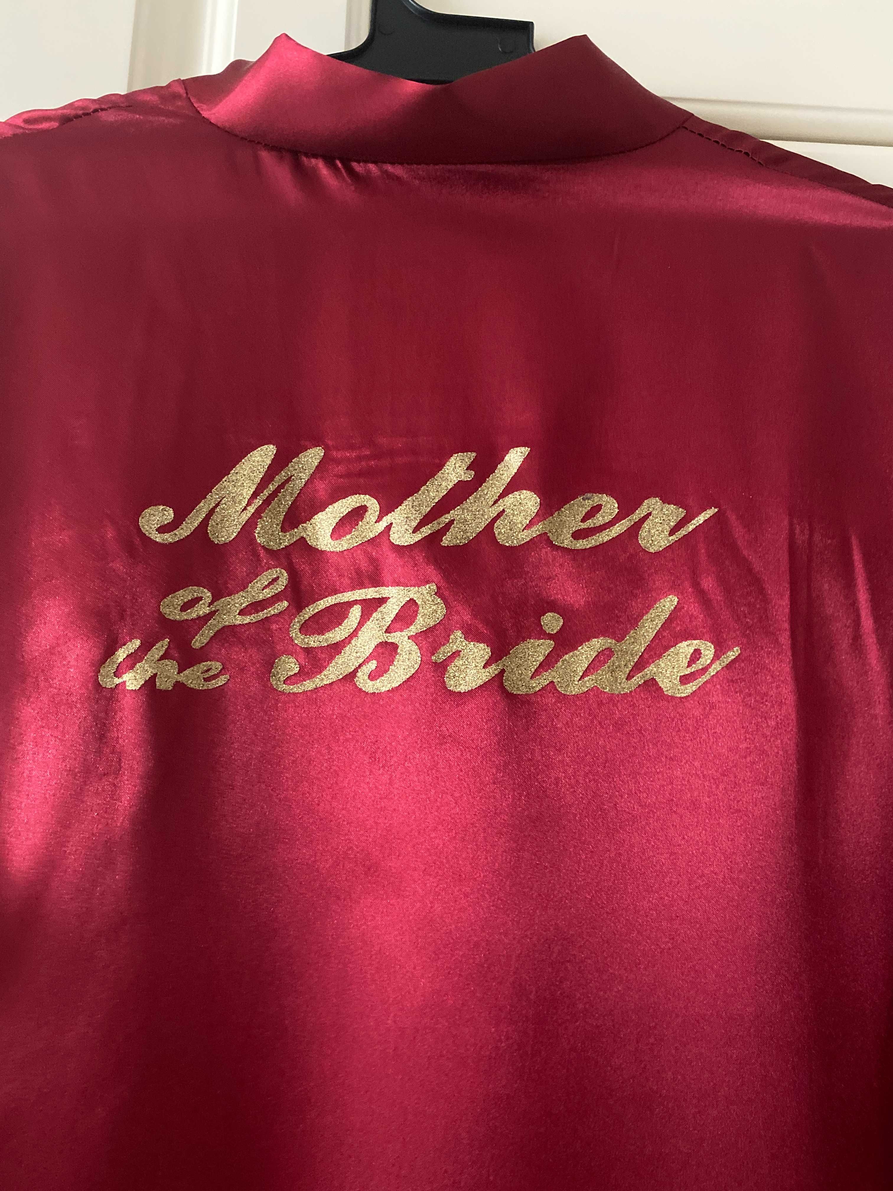 Halate satin cu textul ,,Sister of the Bride"/ ,,Mother of the Bride"