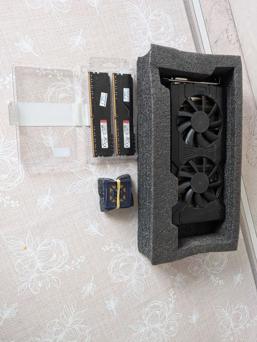 Комплект: RX570 8Gb, Ryzen 5 2600x и DDR4 2*8Gb 2666 hyperx fury RAM