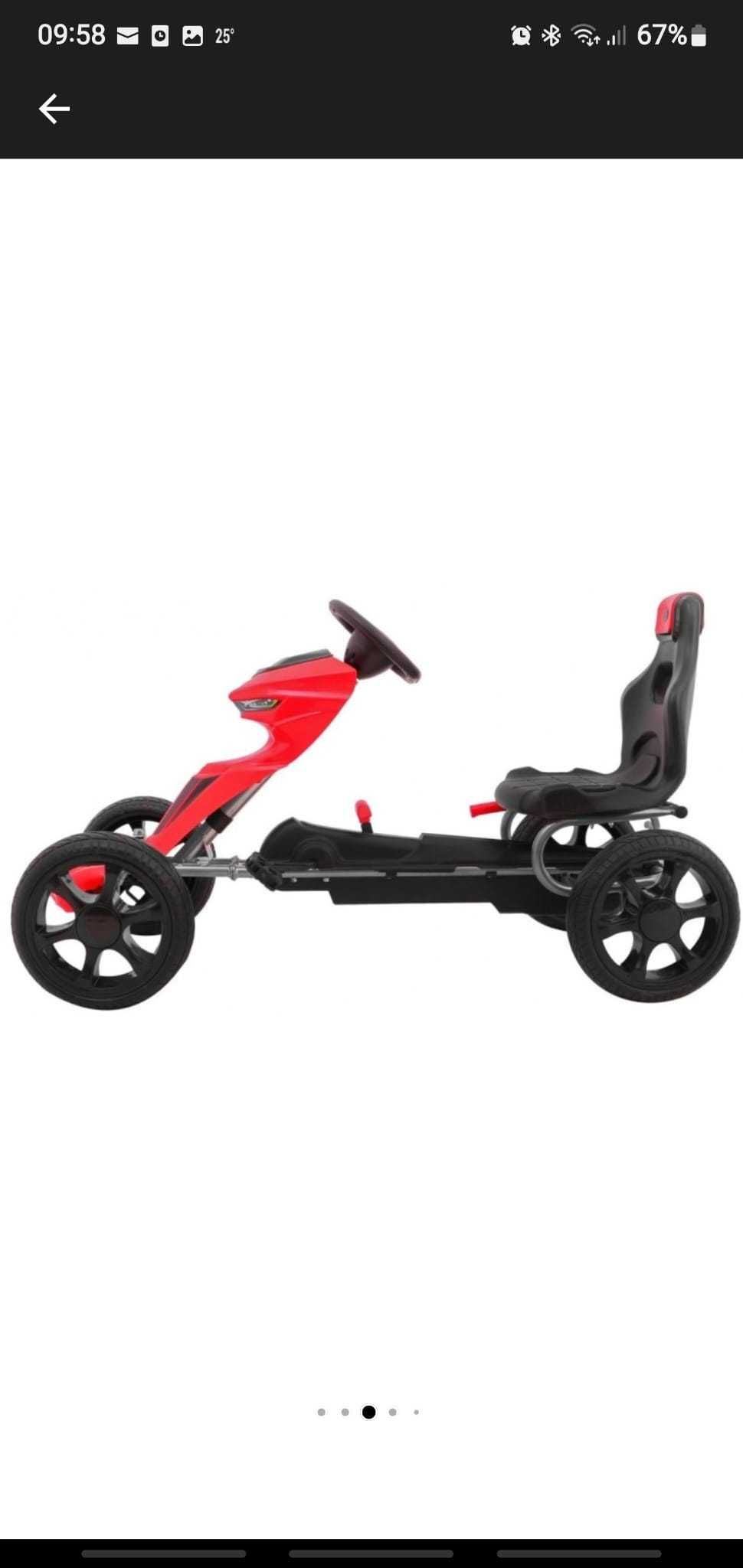 Kart cu pedale, structura metalica, scaun ergonomic ajustabil