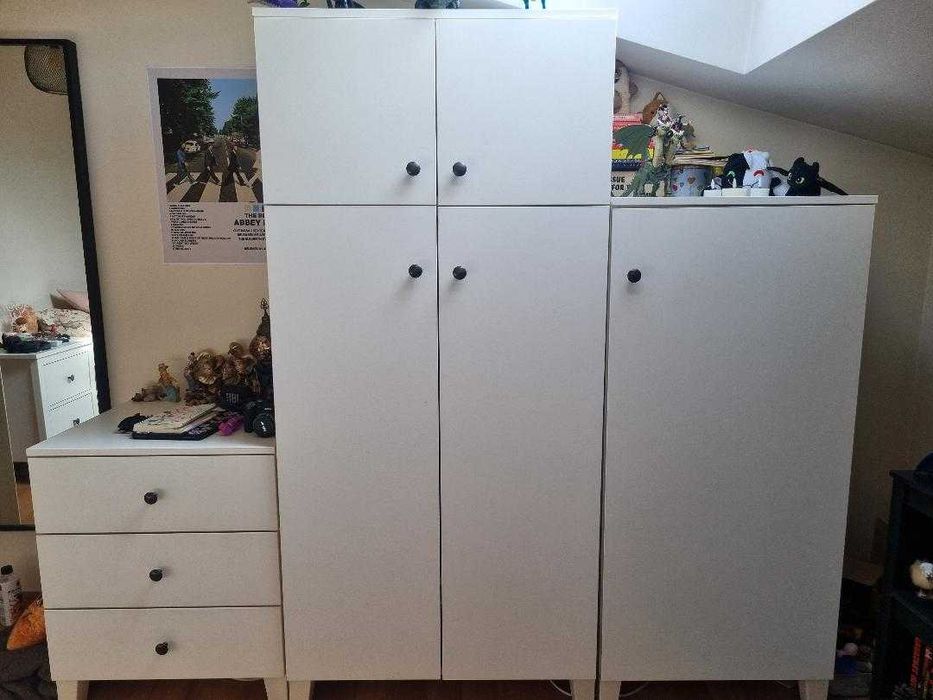 Birou, noptiera si dulap ikea, in stare foarte buna