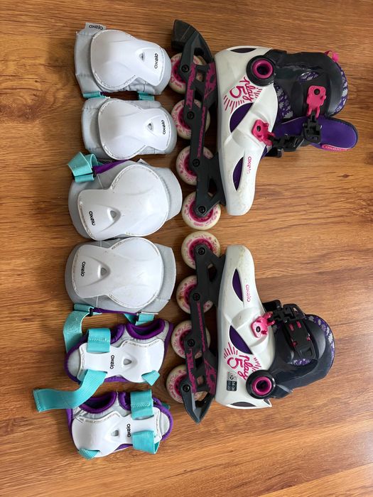 Ролкови кънки Oxelo 34-36 + протектори