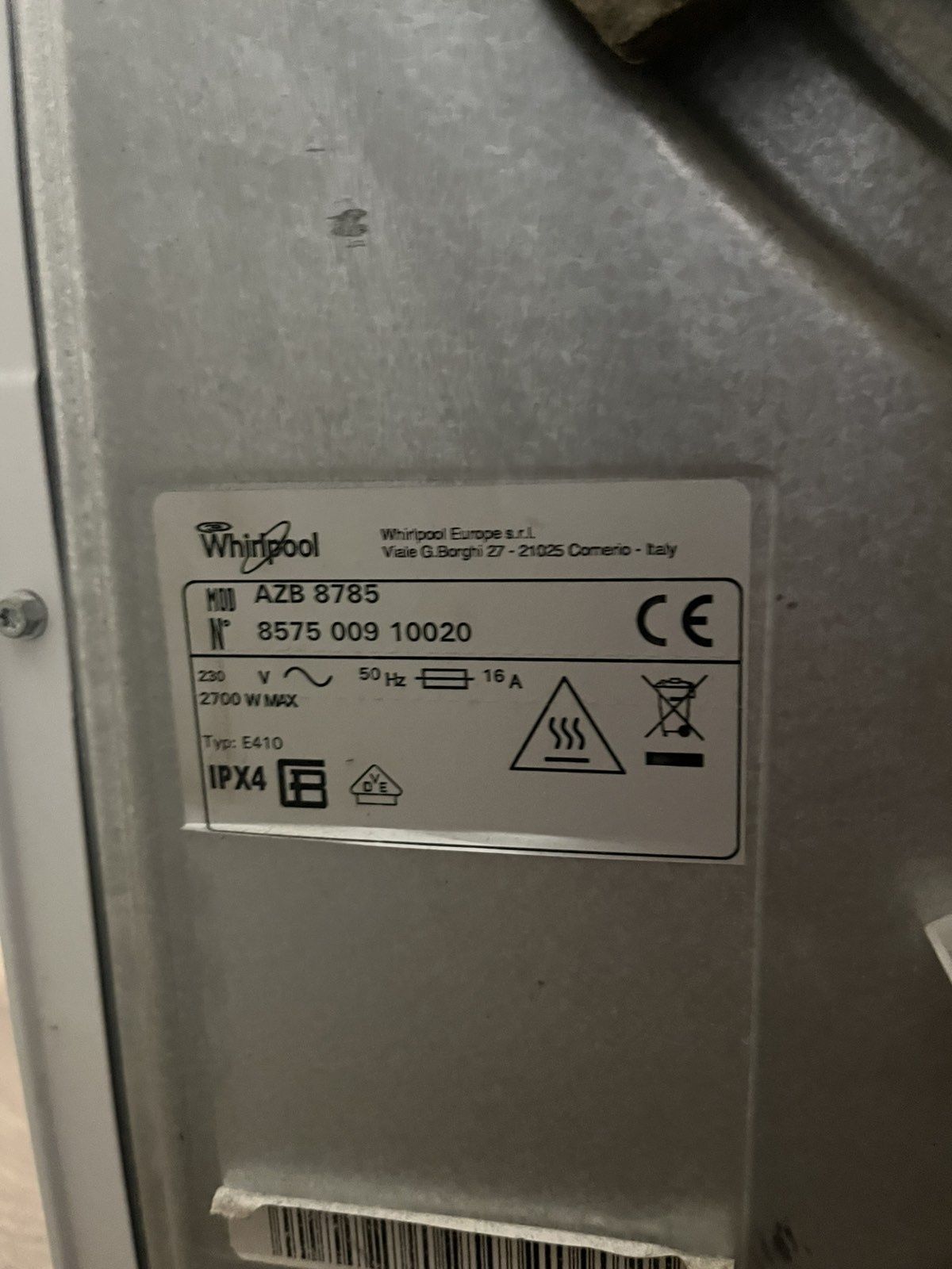 Сушилна машина Whirlpool AZB 8785Сушилна Whirlpool AZB 8785