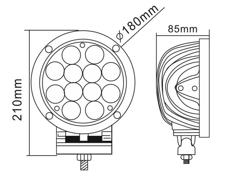 51W 60W 63W LED Мощен диоден фар лампа прожектор халоген джип ATV