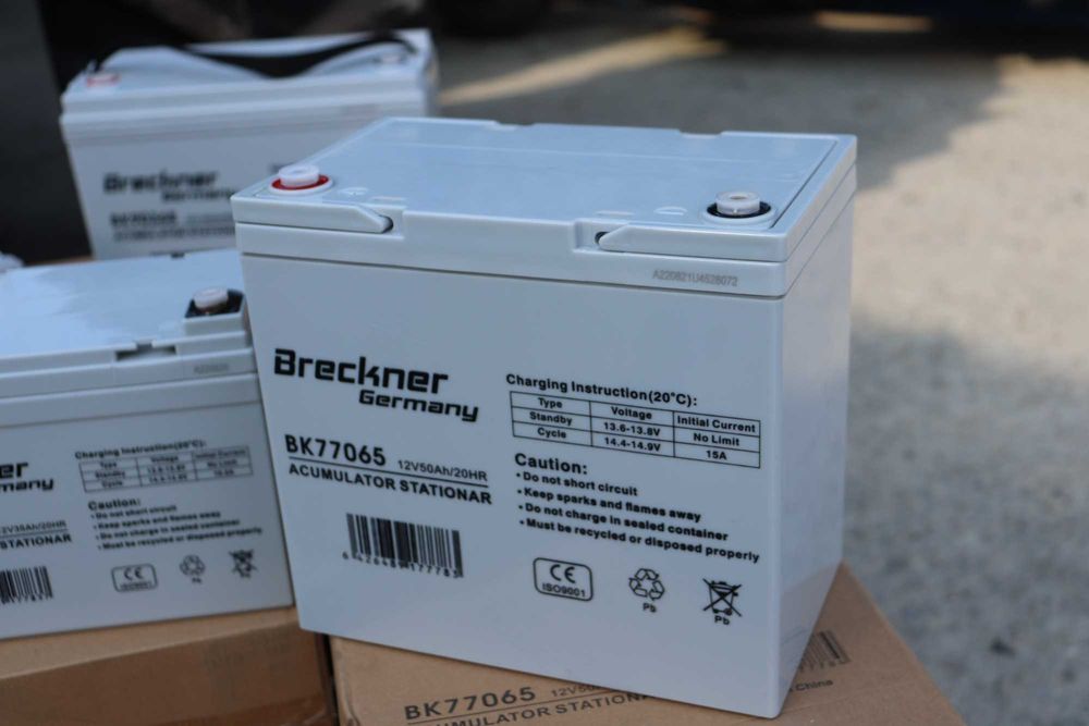 Baterie 12V 50Ah 20HR sistem solar cu gel Breckner Germany