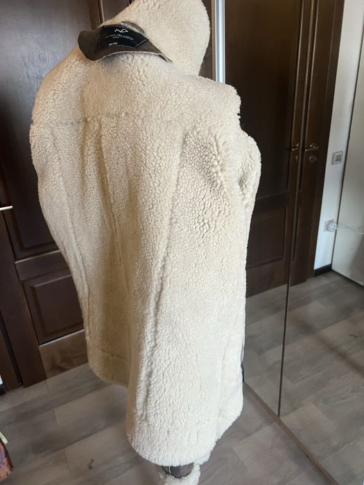 Cojoc designer aviator shearling( piele si blana naturala oaie) M