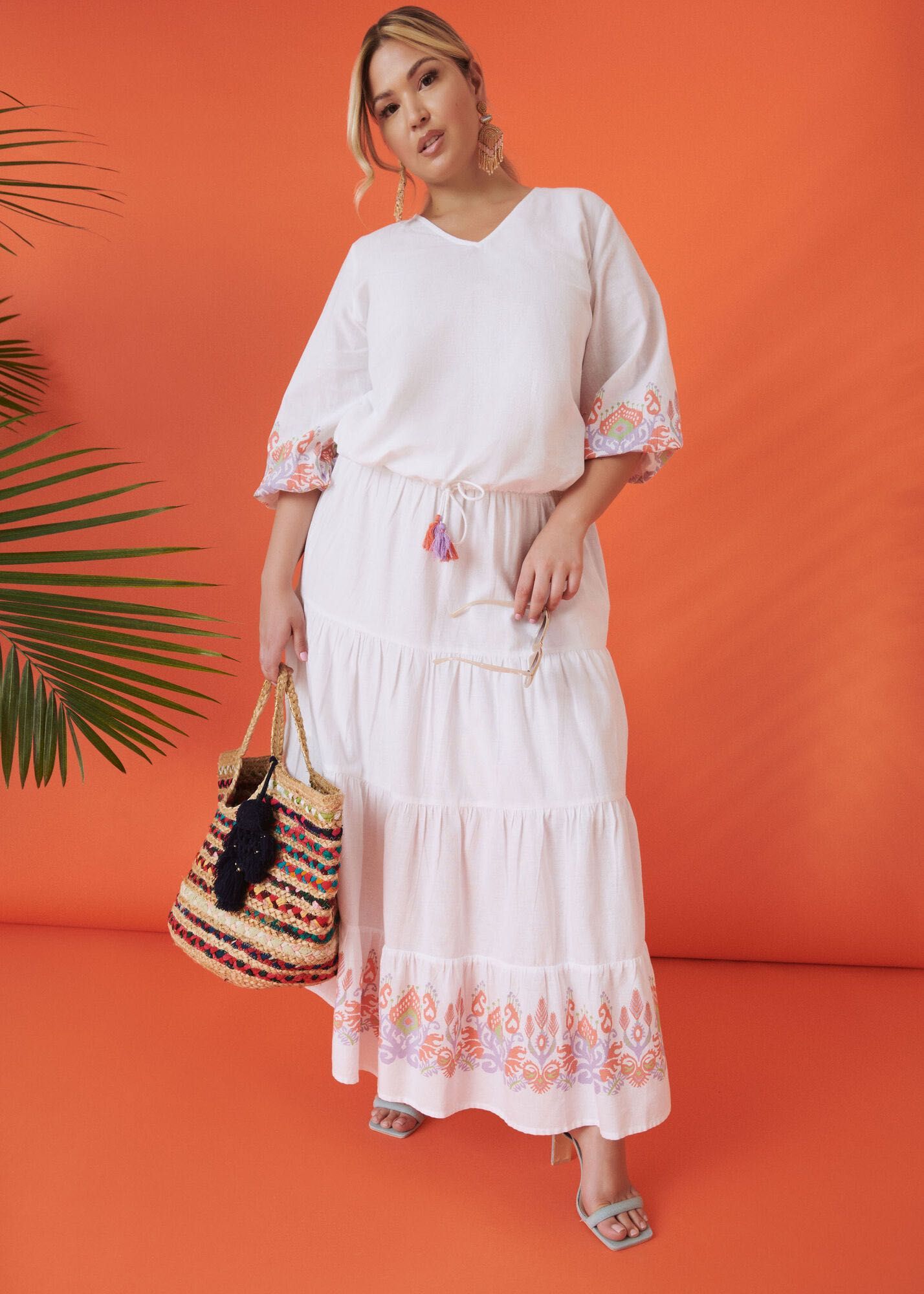 Plus size. Американский летний костюм