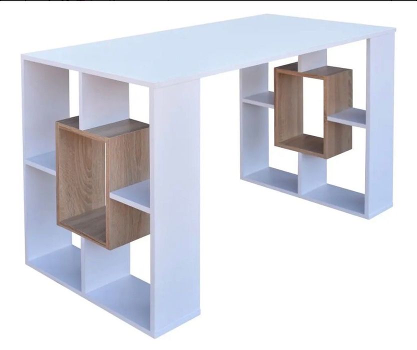 Birou lemn/pal melaminat alb