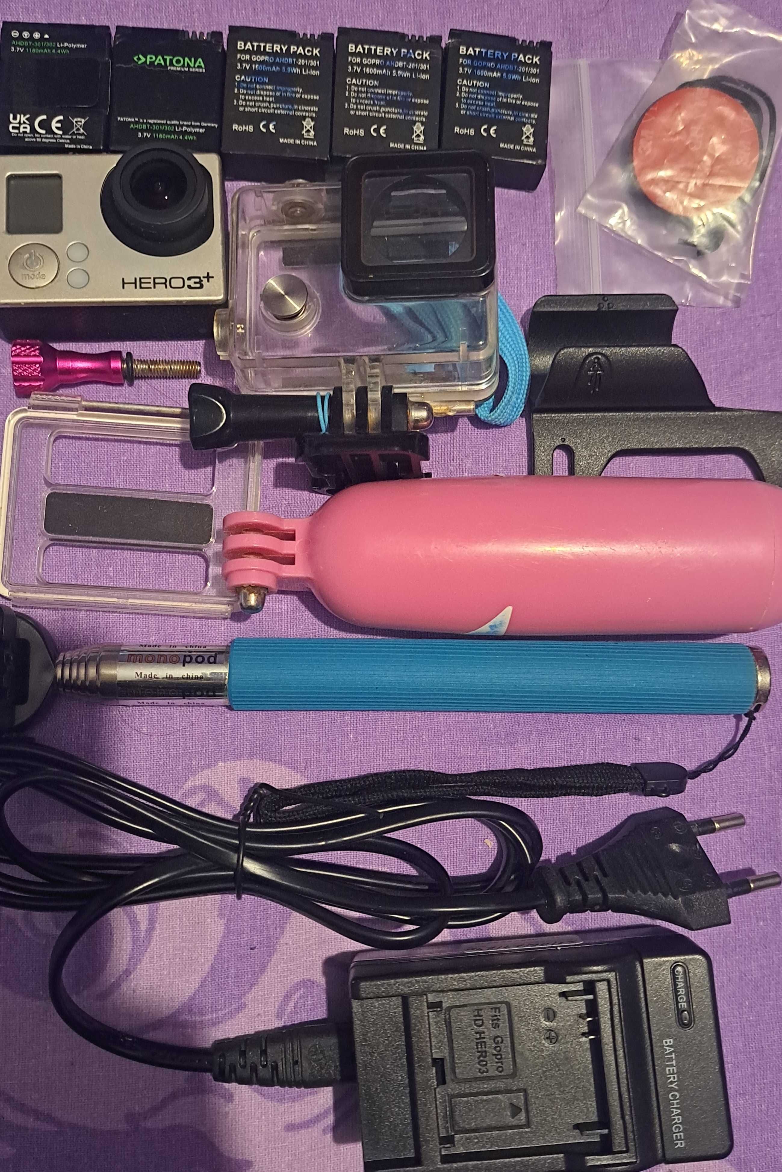GoPro Hero 3+ Black Edition + Bundle Аксесоари и 5 Батерии + Зарядно