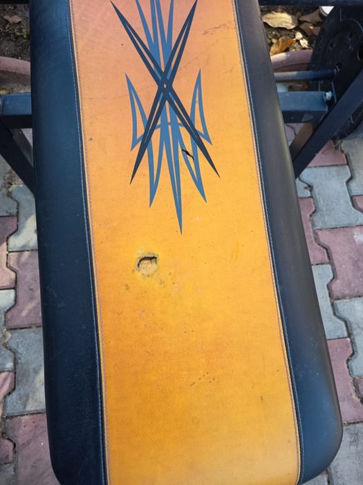 Banca bodybuilding cu bara si greutati