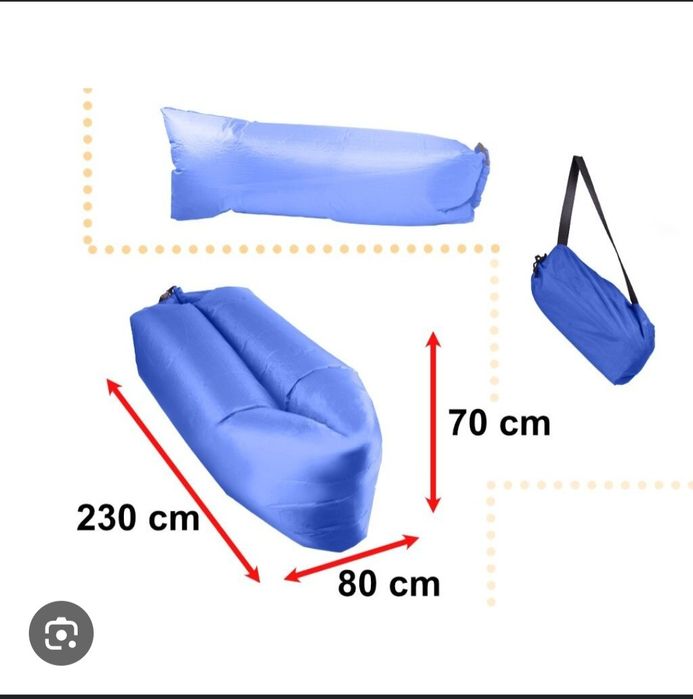 Надуваем пъф-шезлонг