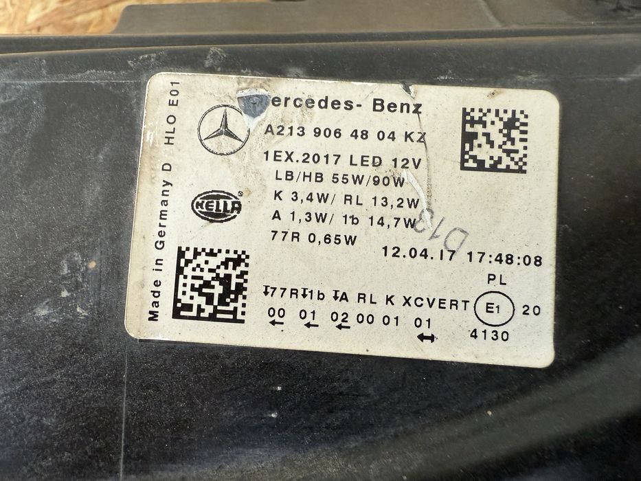 Far dreapta Mercedes E Class W213 Full LED MULTIBEAM BLUE Original