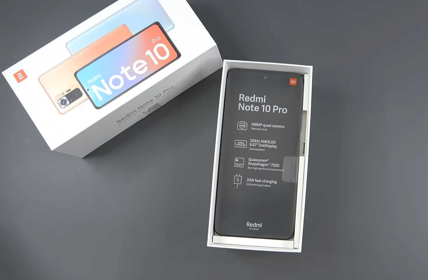 Xiaomi Redmi Note 10 Pro, Dual SIM, 6GB, 128GB, Onyx Gray